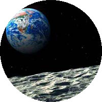 Image spatiale de la Terre vue depuis la Lune.